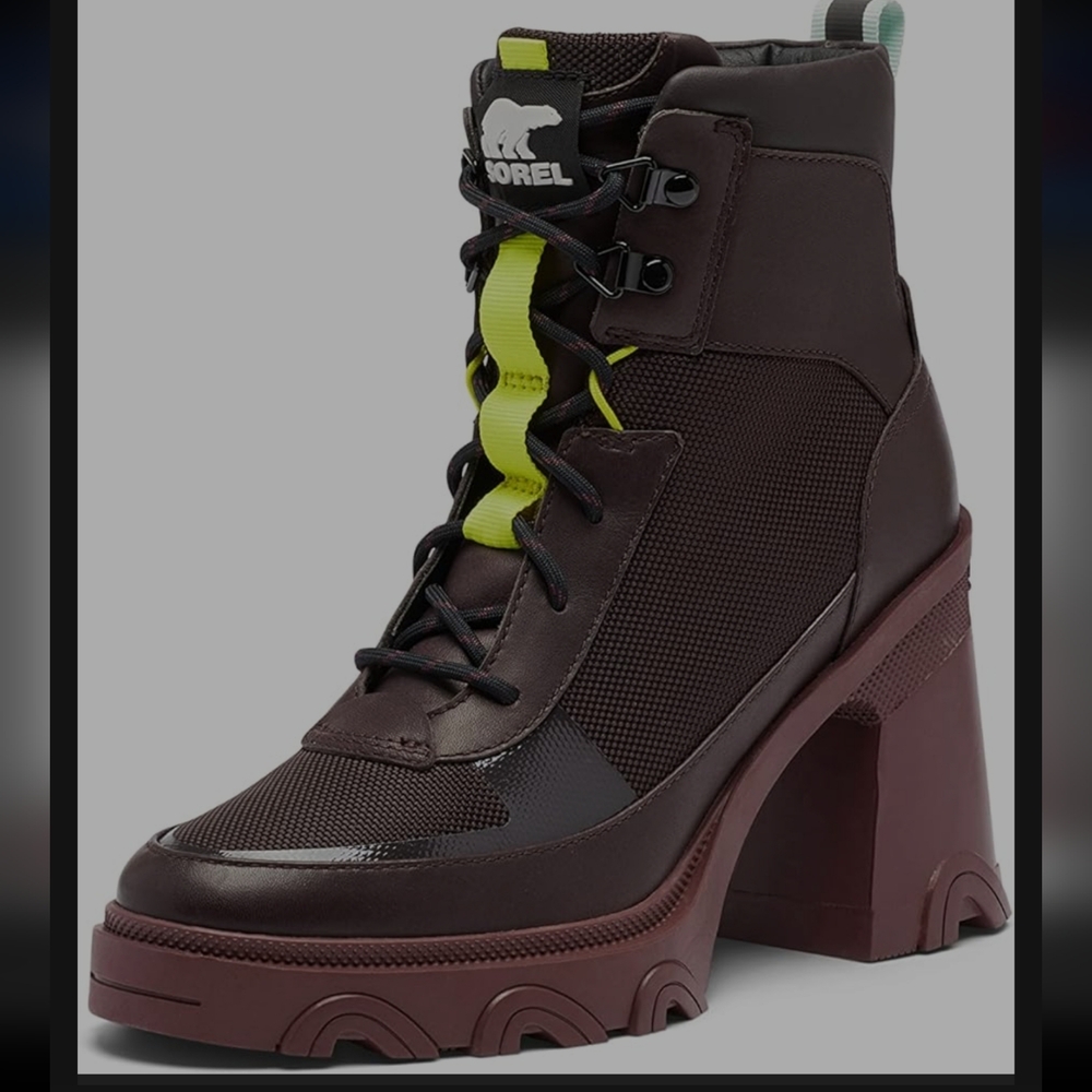 SOREL BREX DARK BURGUNDY WATERPROOF NWT LUG SOLE BOOTIES SIZE 7.5